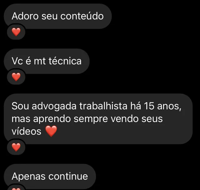 Print de mensagem recebida pela Anne, com o nome ocultado