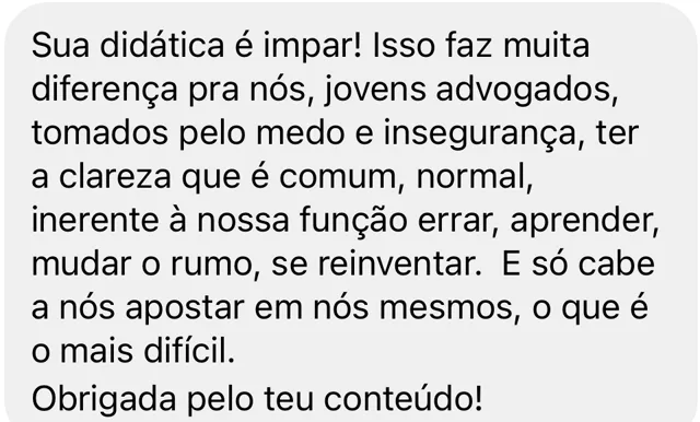 Print de mensagem recebida pela Anne, com o nome ocultado