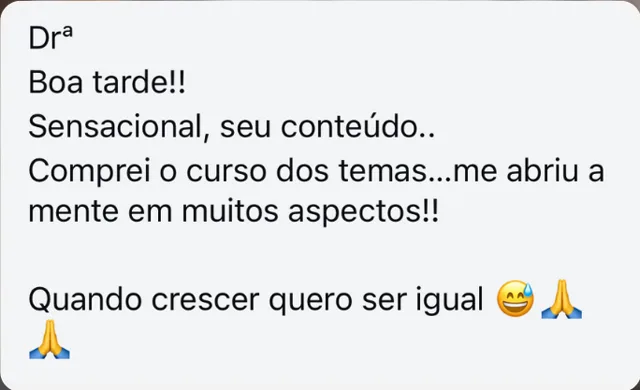 Print de mensagem recebida pela Anne, com o nome ocultado