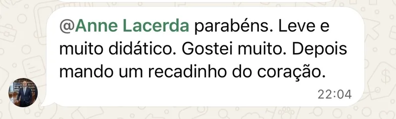 Depoimento de aluno: leve e muito didático
